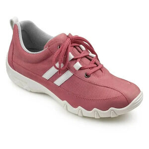 Nwot Hotter Leanne Pink Confort Concept Leather Lace Up Sneakers
